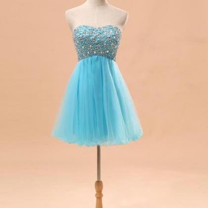 Strapless Luxury Beads Short Homecoming Dress Tight c3022
