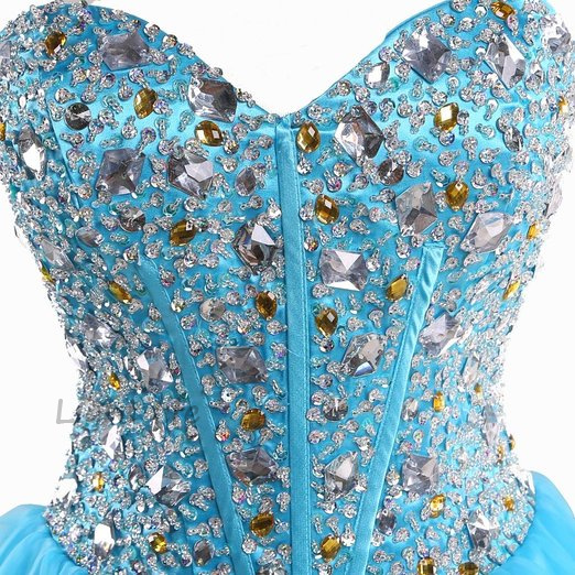 Woman Luxury Beads Strapless Ball Evening Dress Gowns Party Formal Prom Dress on Luulla